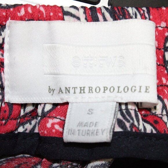 Anthropologie x Ett Twa Cardiff Print Pant Paisley Red Blue Womens Size Small - Picture 4 of 4